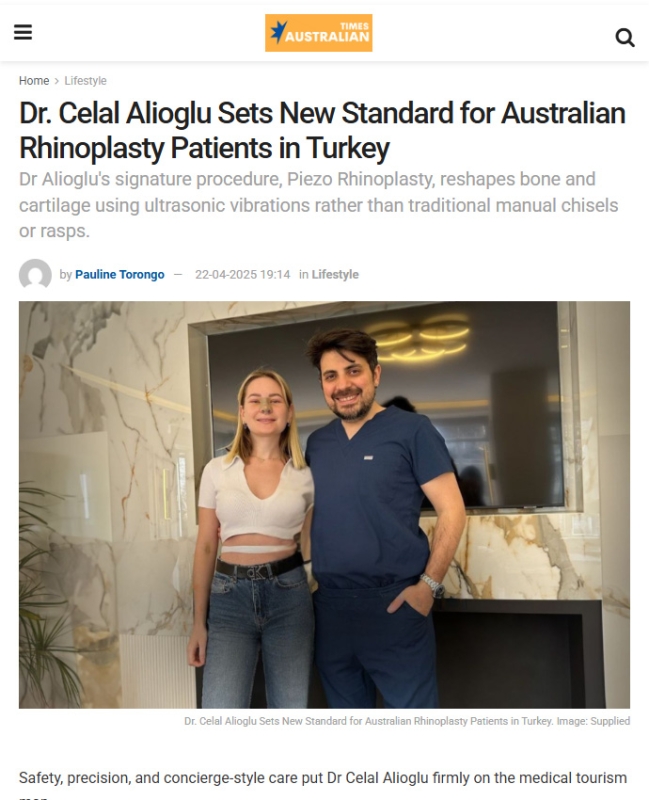 Dr. Celal Alioglu Sets New Standard for Australian Rhinoplasty Patients in Turkey